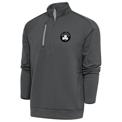 Boston Celtics Antigua Metallic Logo Generation Quarter-Zip Top Pewter