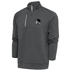 Golden State Warriors Antigua Metallic Logo Generation Quarter-Zip Top Pewter