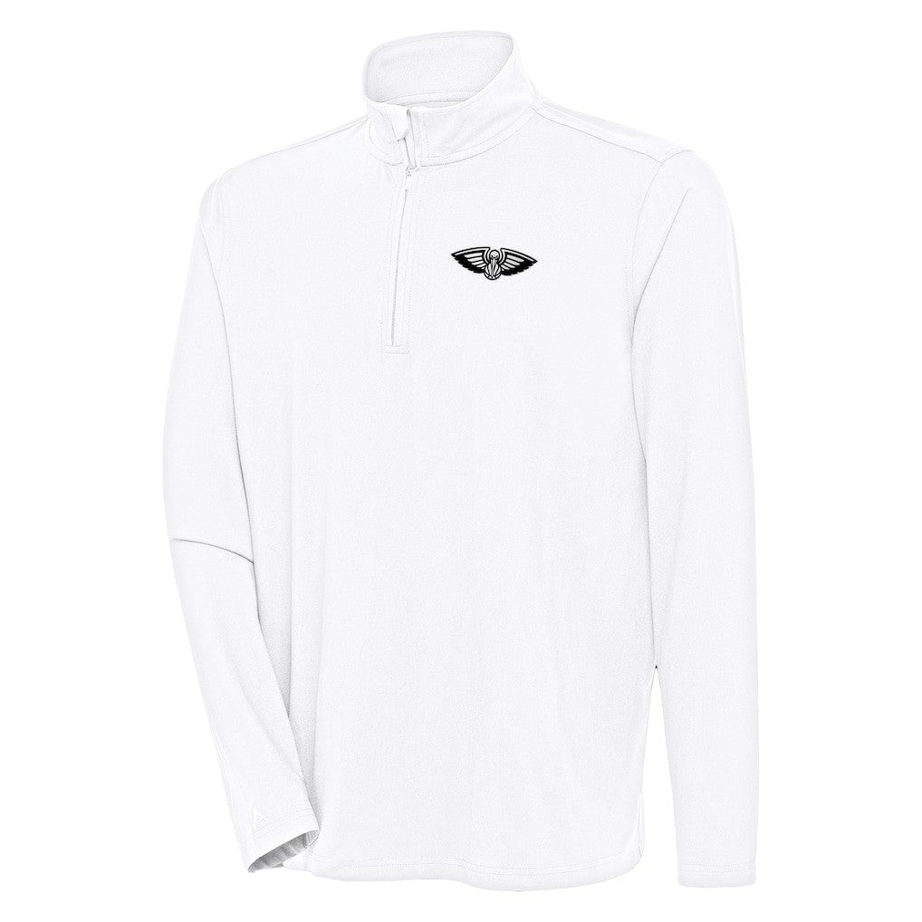 New Orleans Pelicans Antigua Hunk Quarter-Zip Top White