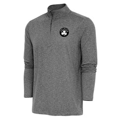 Boston Celtics Antigua Hunk Quarter-Zip Top Heather Black
