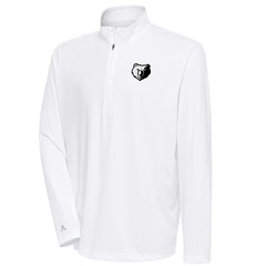 Memphis Grizzlies Antigua Metallic Logo Tribute Quarter-Zip Top White outlet
