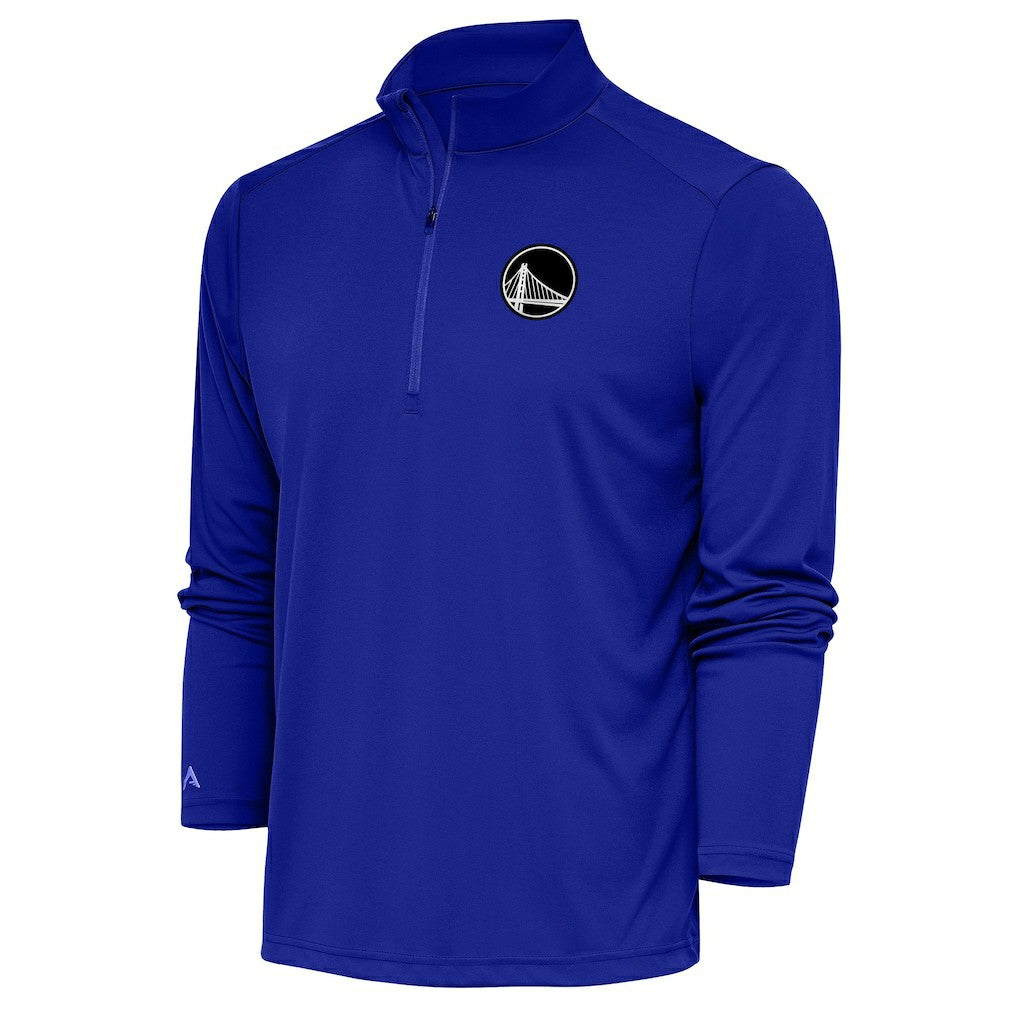 Golden State Warriors Antigua Metallic Logo Tribute Quarter-Zip Top Royal outlet