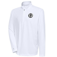Dallas Mavericks Antigua Metallic Logo Tribute Quarter-Zip Top White outlet