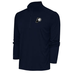 Indiana Pacers Antigua Metallic Logo Tribute Quarter-Zip Top Navy outlet