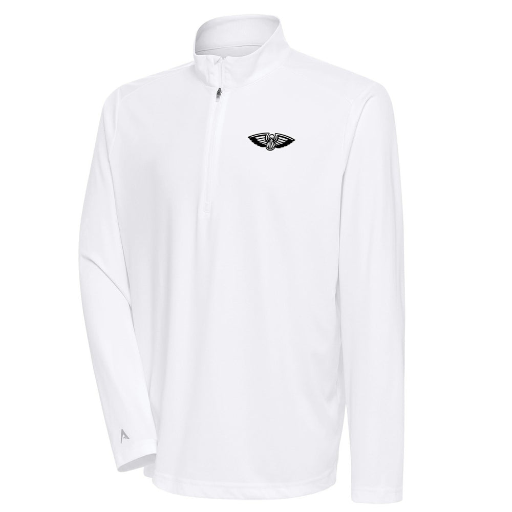 New Orleans Pelicans Antigua Metallic Logo Tribute Quarter-Zip Top White outlet