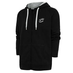 Cleveland Cavaliers Antigua Metallic Logo Victory Raglan Full-Zip Hoodie Black outlet