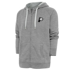 Indiana Pacers Antigua Metallic Logo Victory Raglan Full-Zip Hoodie Heather Gray outlet
