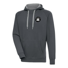 Boston Celtics Antigua Metallic Logo Victory Raglan Pullover Hoodie Charcoal outlet