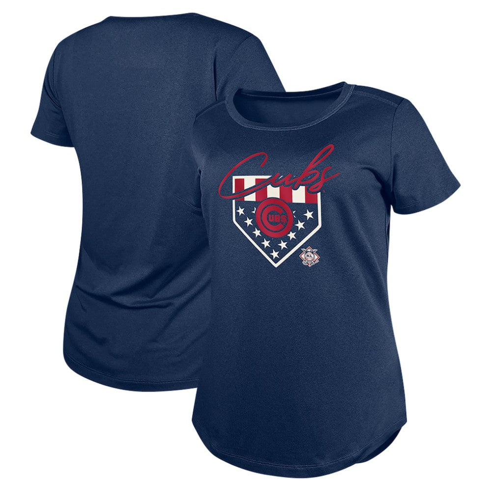 Chicago Cubs New Era Women's Americana T-Shirt - Navy T-shirts