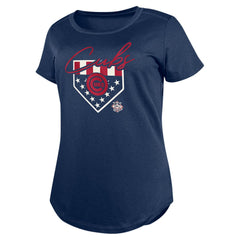 Chicago Cubs New Era Women's Americana T-Shirt - Navy T-shirts