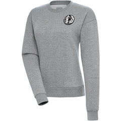 Dallas Mavericks Antigua Women's Brushed Metallic Victory Pullover Sweatshirt - Heather Gray