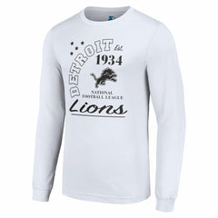 Detroit Lions Starter Arch City Long Sleeve T-Shirt - White T-shirts