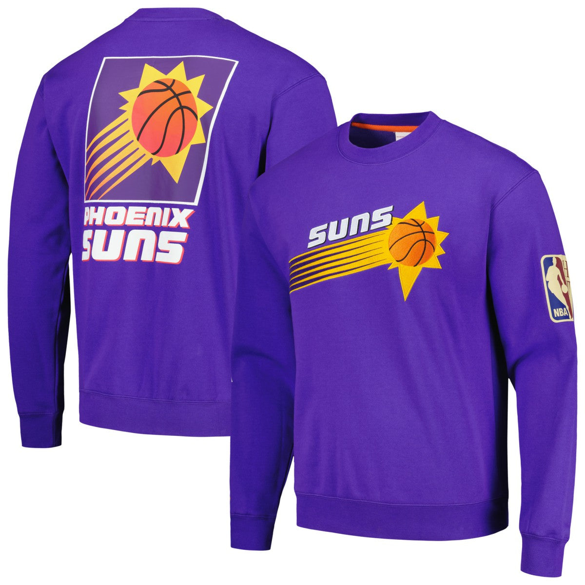Phoenix Suns Hardwood Classics There and Back Pullover Sweatshirt Purple - Mitchell & Ness
