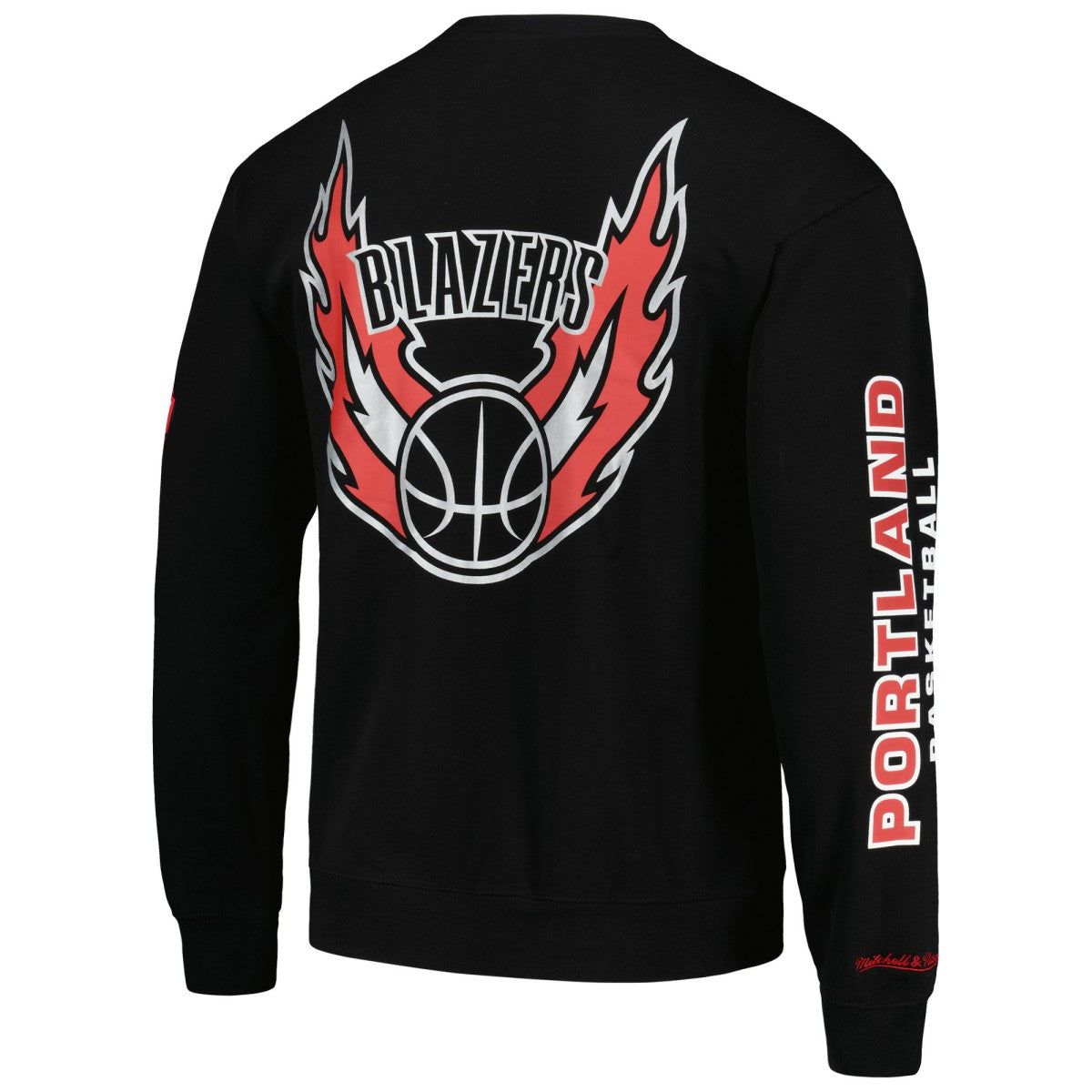 Portland Trail Blazers Hardwood Classics There and Back Pullover Sweatshirt Black - Mitchell & Ness outlet