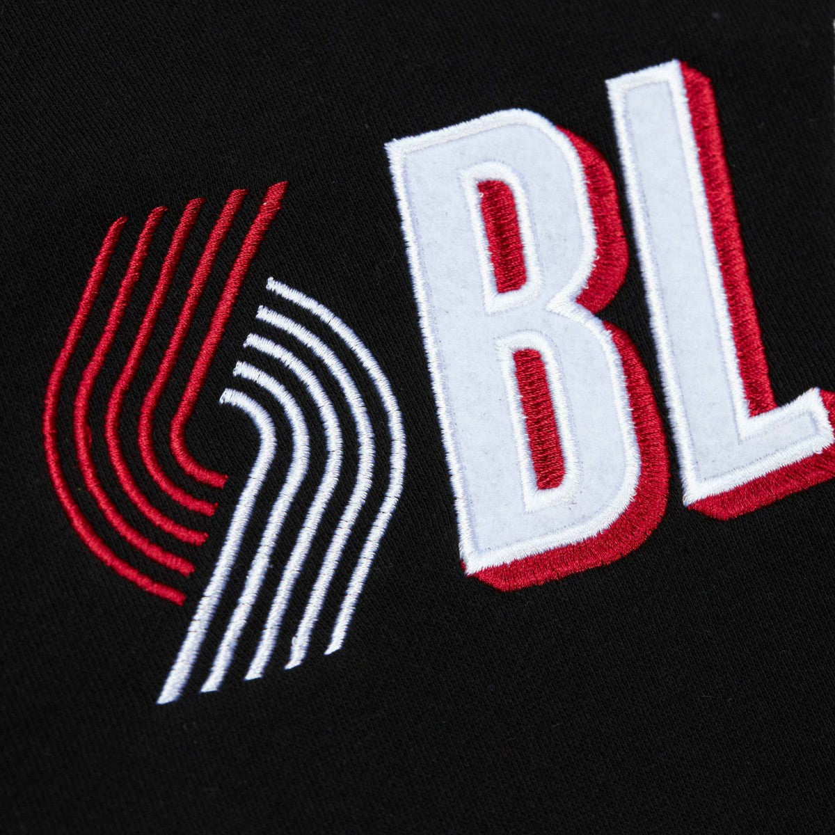 Portland Trail Blazers Hardwood Classics There and Back Pullover Sweatshirt Black - Mitchell & Ness outlet
