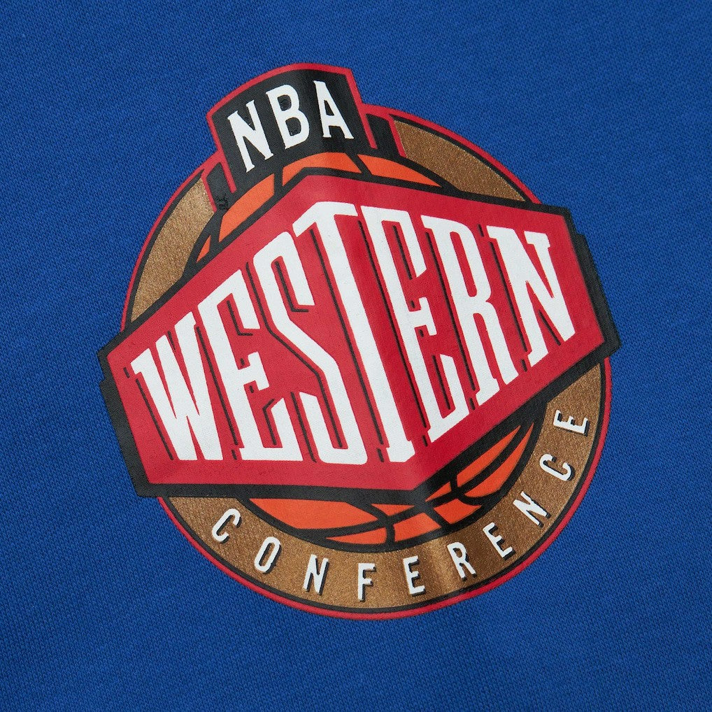 Golden State Warriors Hardwood Classics There and Back Pullover Sweatshirt Royal - Mitchell & Ness