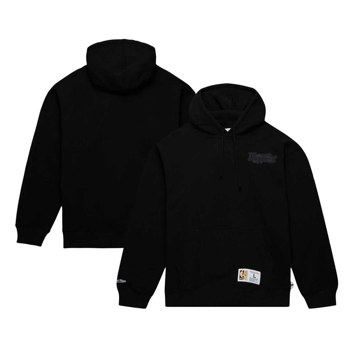Toronto Raptors Hardwood Classics Tonal Pullover Hoodie Black - Mitchell & Ness outlet