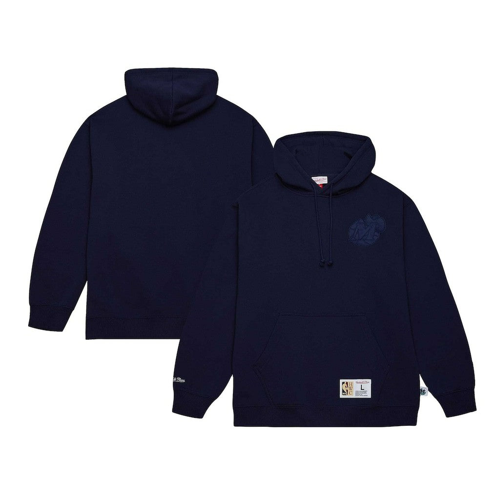 Dallas Mavericks Hardwood Classics Tonal Pullover Hoodie Navy - Mitchell & Ness