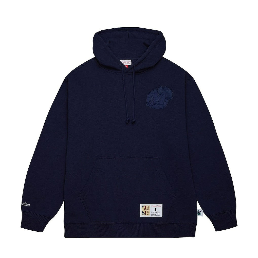 Dallas Mavericks Hardwood Classics Tonal Pullover Hoodie Navy - Mitchell & Ness