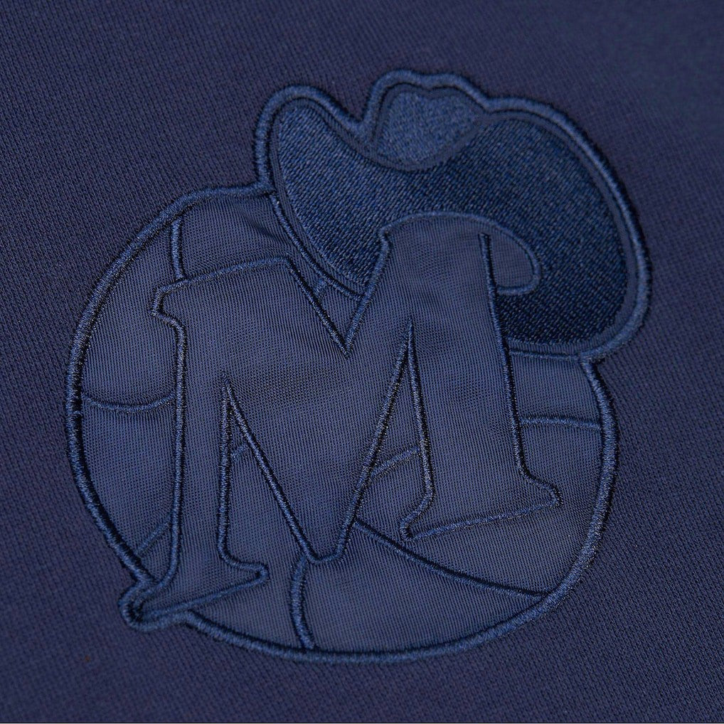 Dallas Mavericks Hardwood Classics Tonal Pullover Hoodie Navy - Mitchell & Ness