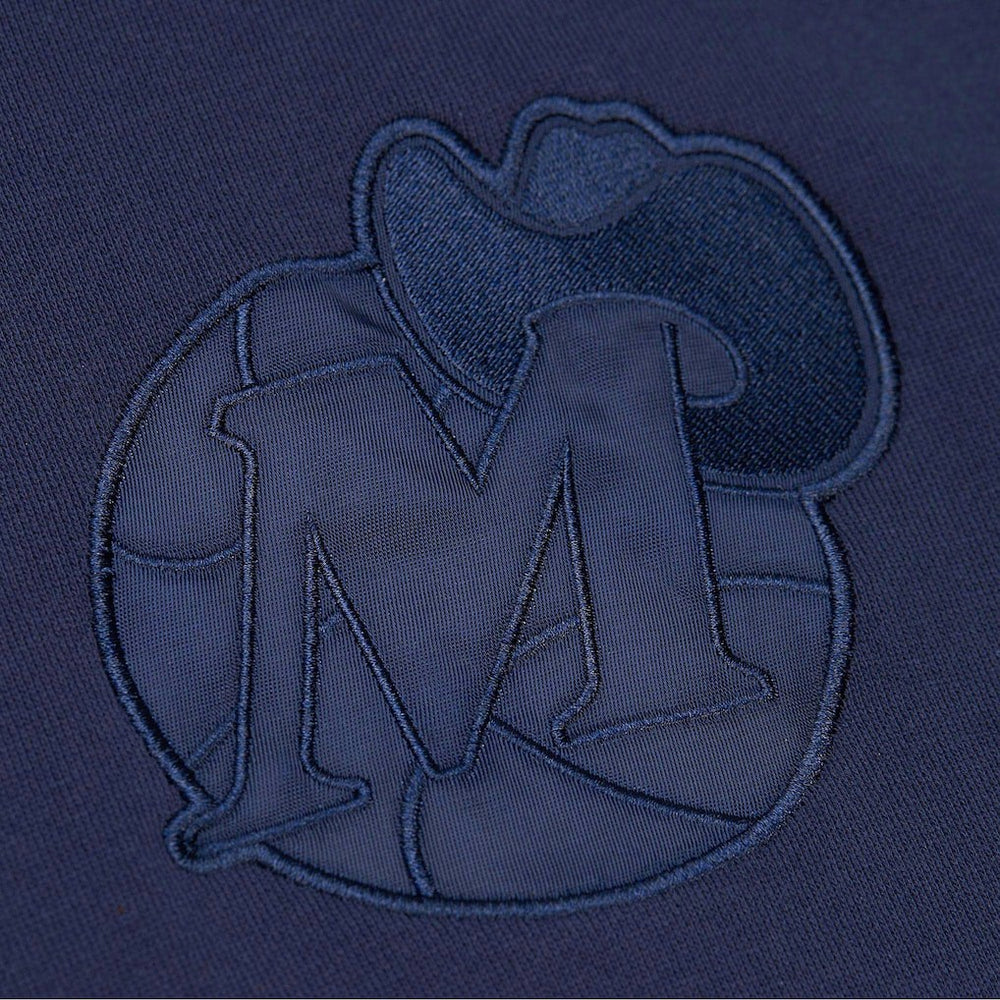 Dallas Mavericks Hardwood Classics Tonal Pullover Hoodie Navy - Mitchell & Ness