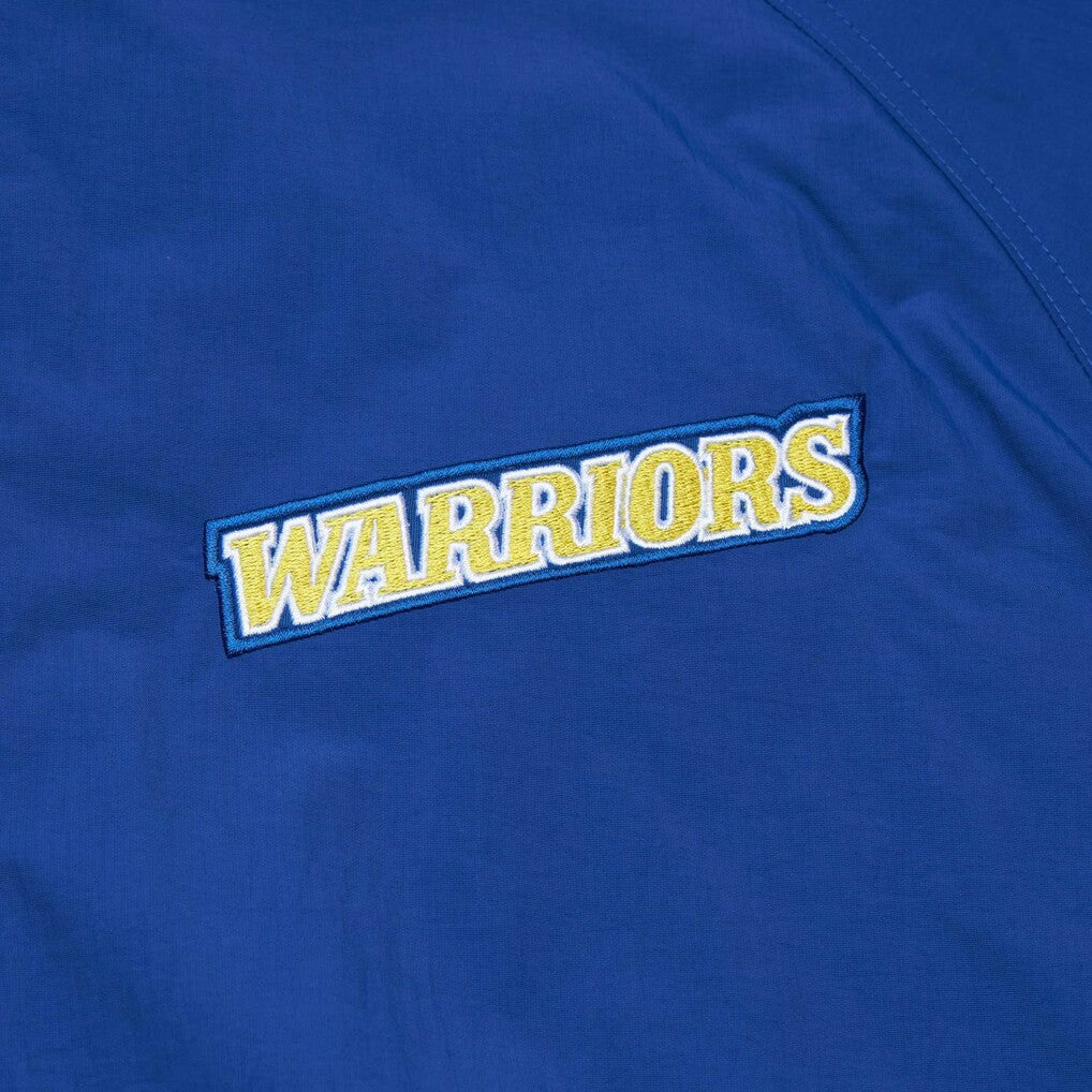 Golden State Warriors Hardwood Classics Retro Quilted Raglan Full-Zip Hoodie Royal - Mitchell & Ness