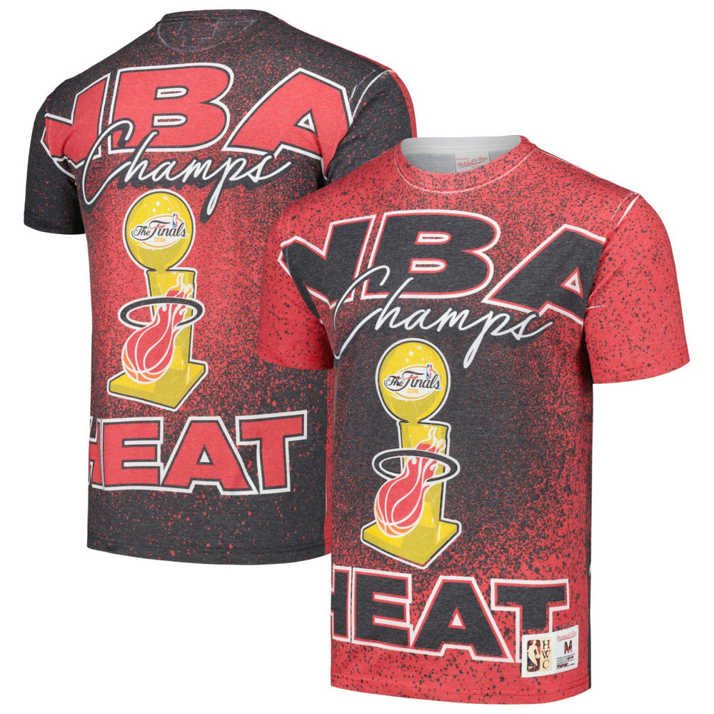 Miami Heat Hardwood Classics 2006 NBA Champions Champ City T-Shirt Red - Mitchell & Ness