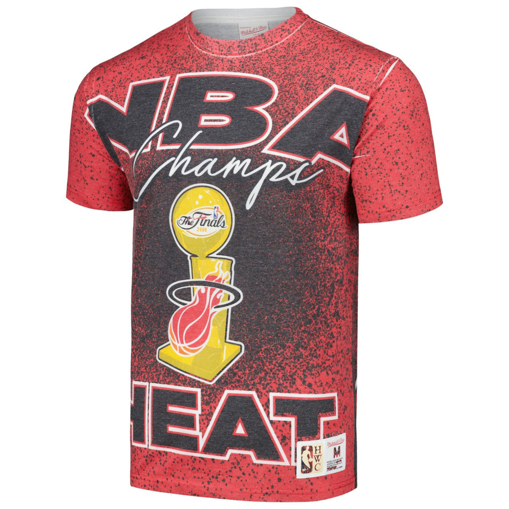 Miami Heat Hardwood Classics 2006 NBA Champions Champ City T-Shirt Red - Mitchell & Ness
