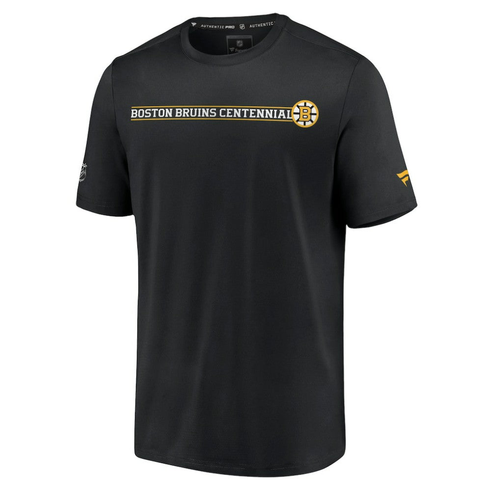 Boston Bruins Fanatics Authentic Pro Centennial Banner T-Shirt - Black | US 200831146