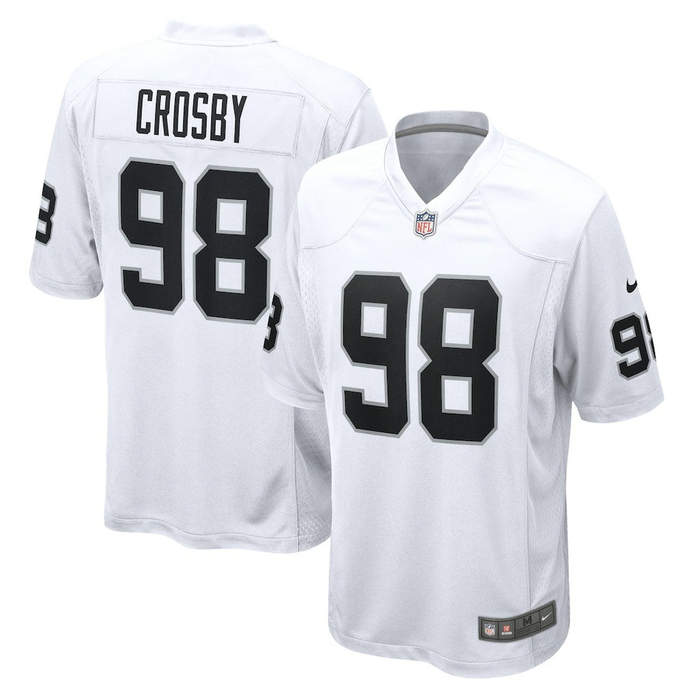 Maxx Crosby Las Vegas Raiders Game Jersey - White Jerseys