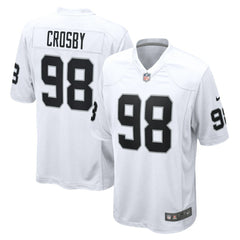 Maxx Crosby Las Vegas Raiders Game Jersey - White Jerseys