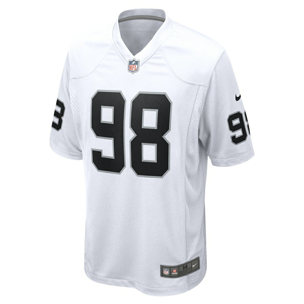 Maxx Crosby Las Vegas Raiders Game Jersey - White Jerseys