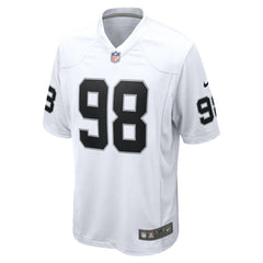 Maxx Crosby Las Vegas Raiders Game Jersey - White Jerseys