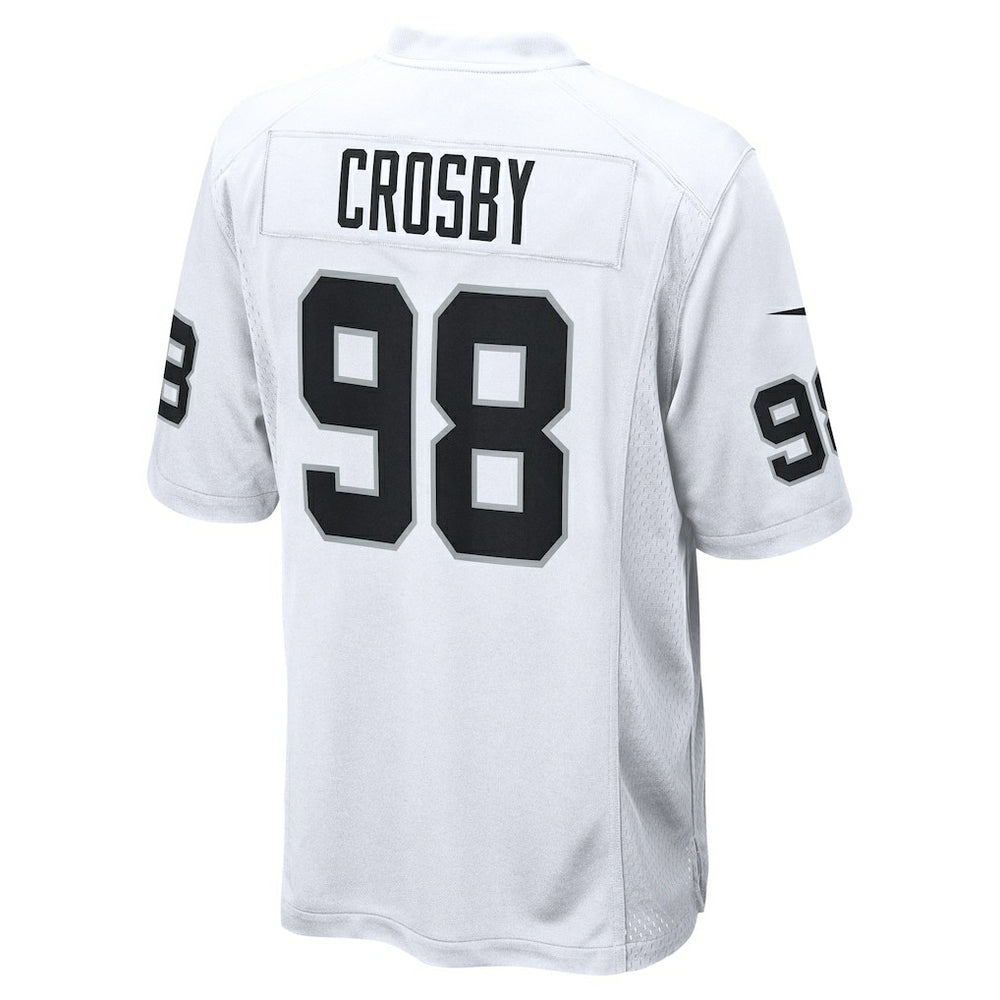 Maxx Crosby Las Vegas Raiders Game Jersey - White Jerseys