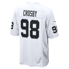 Maxx Crosby Las Vegas Raiders Game Jersey - White Jerseys
