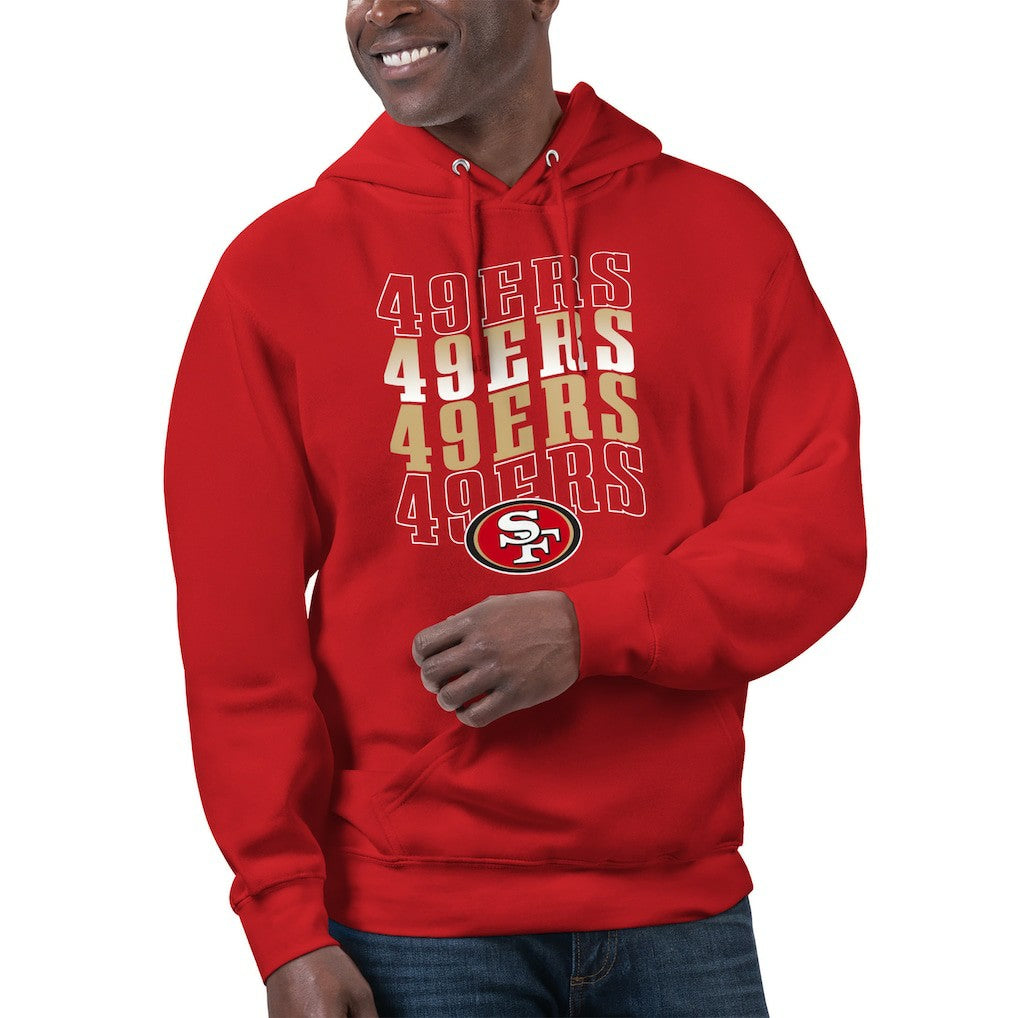 San Francisco 49ers Starter Unisex Name Drop Logo Pullover Hoodie - Scarlet Hoodies