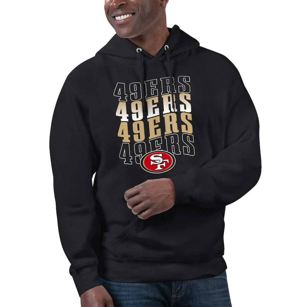 San Francisco 49ers Starter Unisex Name Drop Logo Pullover Hoodie - Black Hoodies