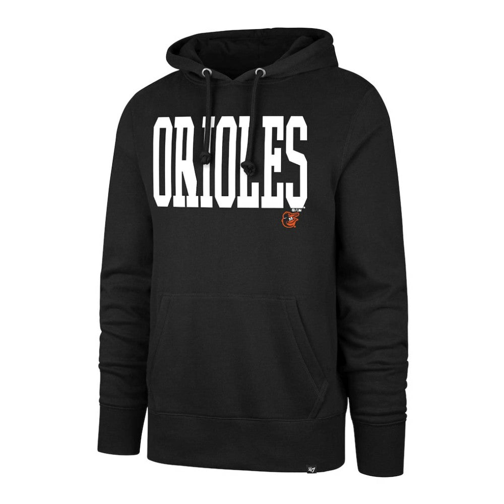 Baltimore Orioles '47 Dime Headline Pullover Hoodie - Black Hoodies