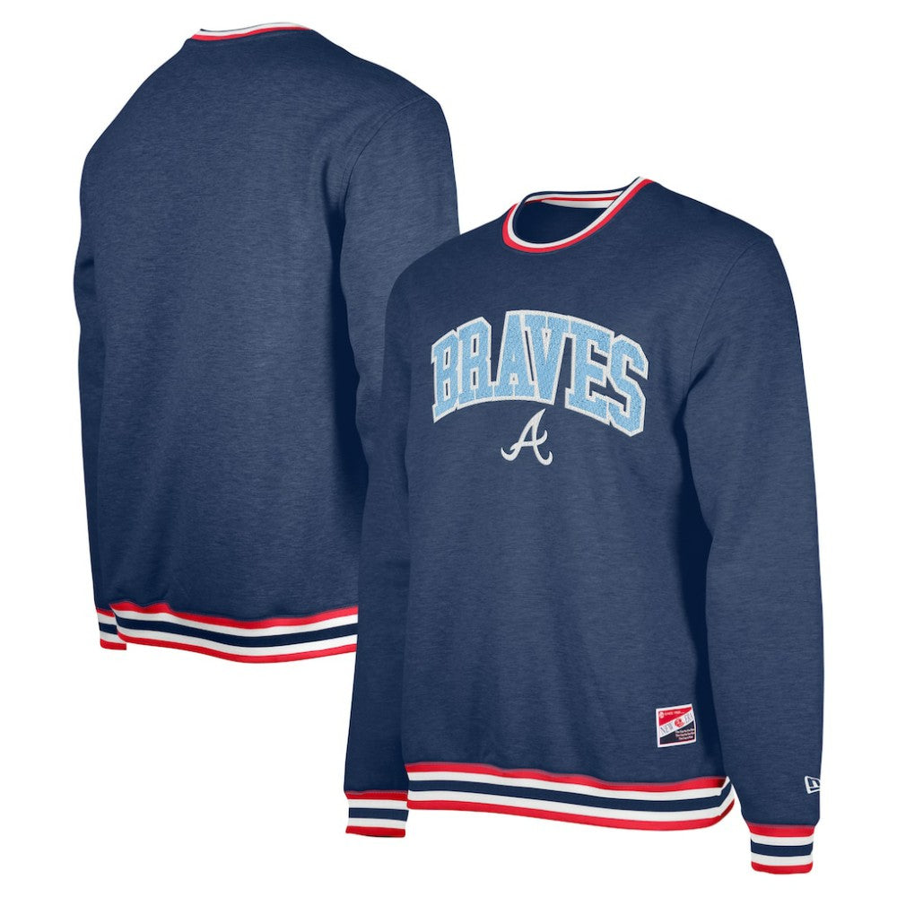 Atlanta Braves New Era Pullover Sweatshirt - Navy Pullover