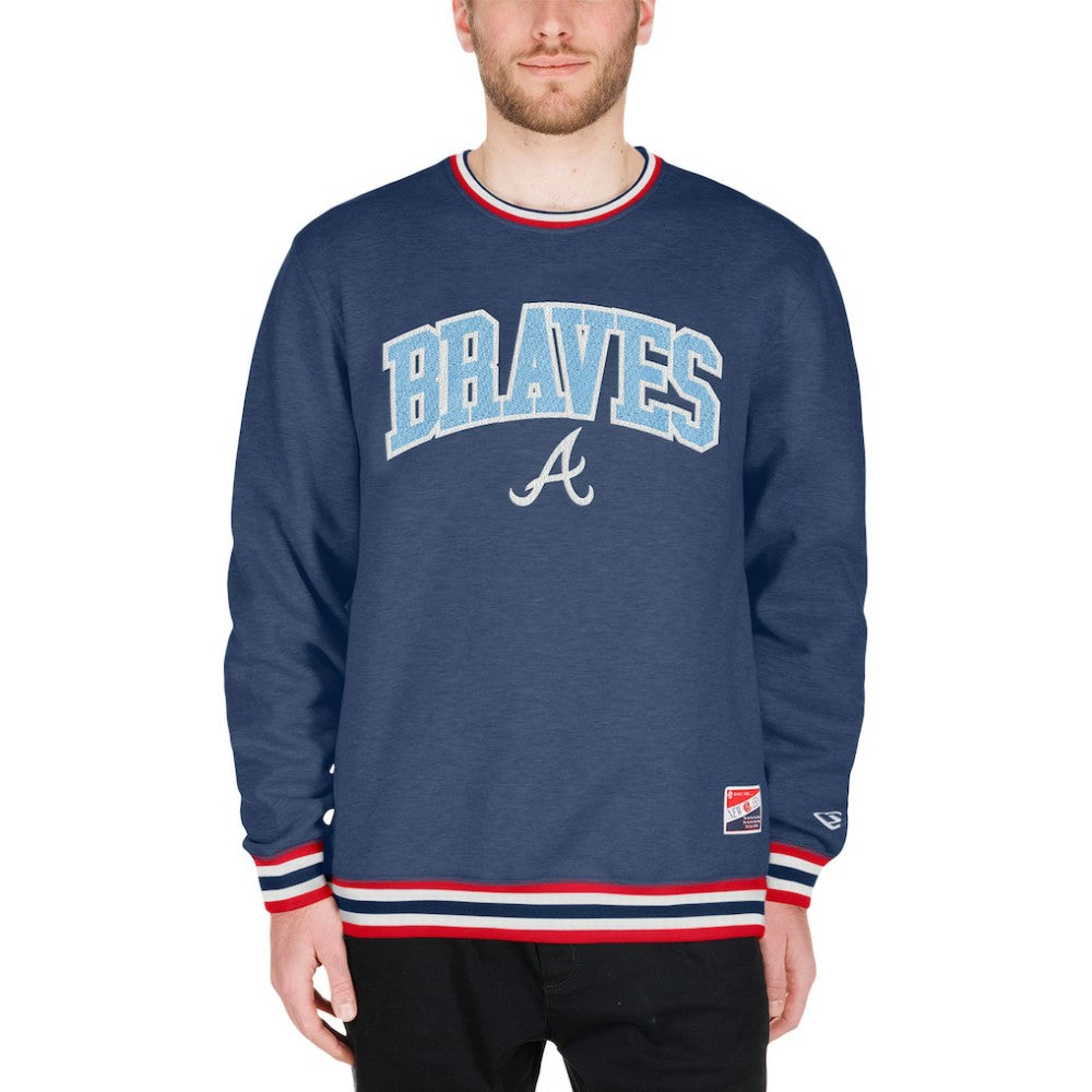 Atlanta Braves New Era Pullover Sweatshirt - Navy Pullover