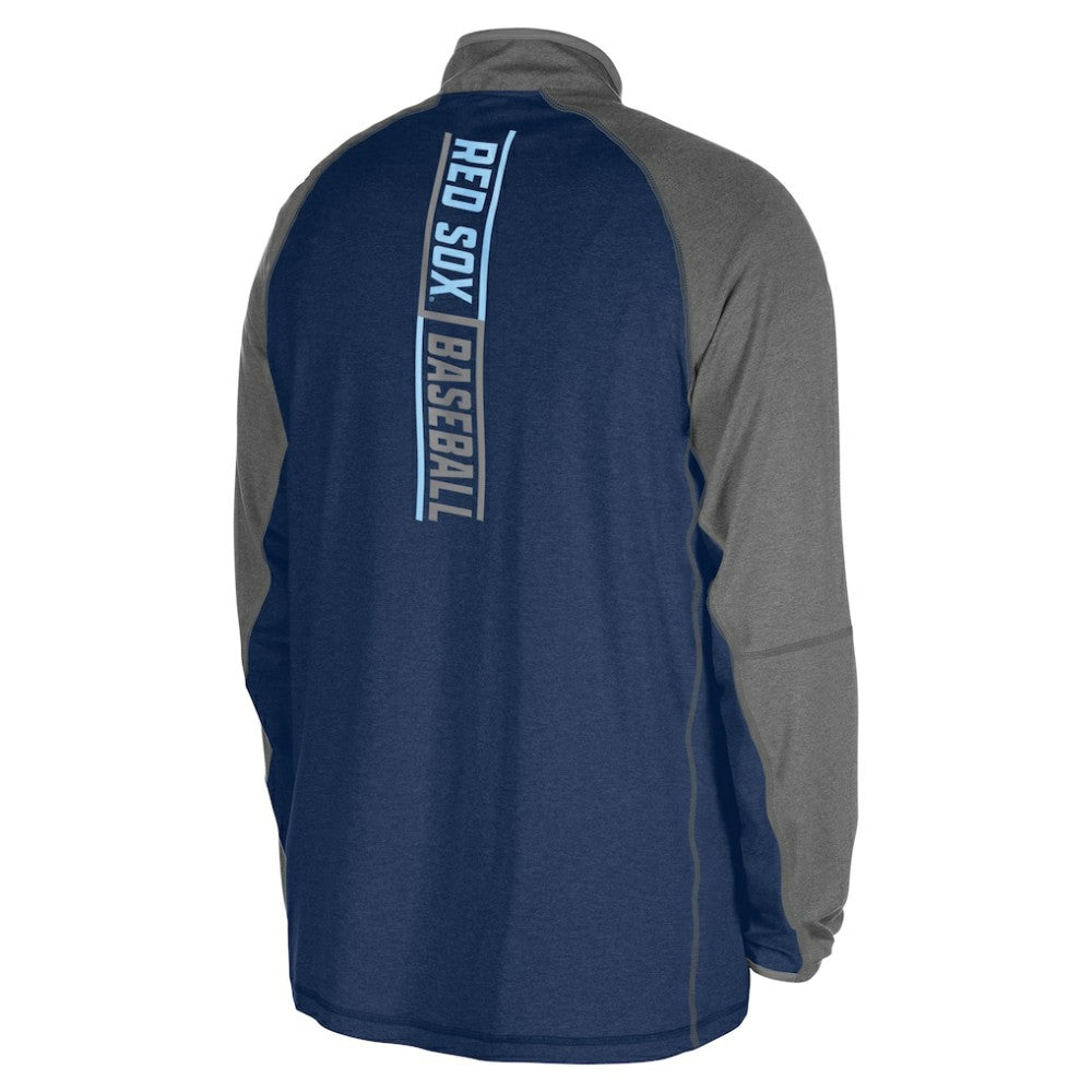 Boston Red Sox New Era Father's Day Raglan Quarter-Zip Top - Navy Tops
