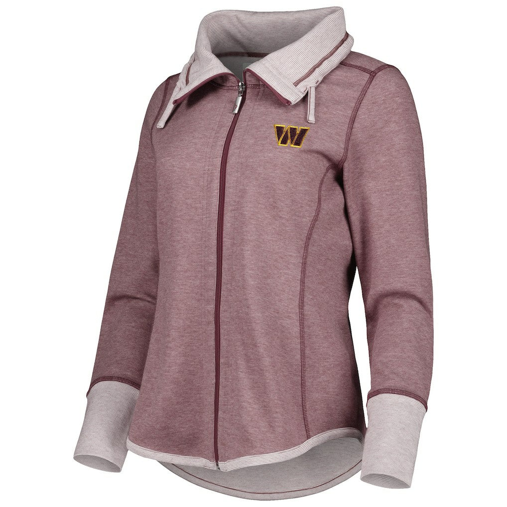 Washington Commanders Women's Sport Sun Fade Full-Zip Sweatshirt - Burgundy Sweatshirts