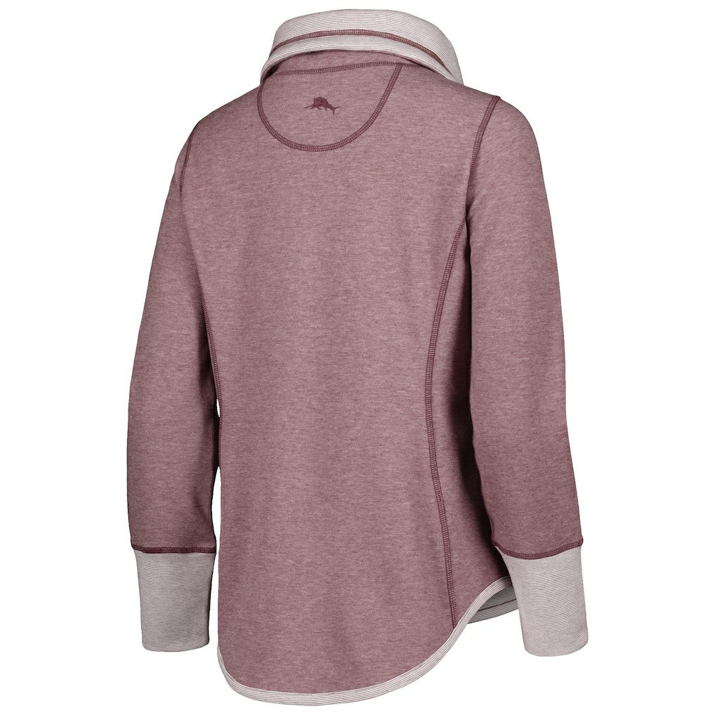 Washington Commanders Women's Sport Sun Fade Full-Zip Sweatshirt - Burgundy Sweatshirts