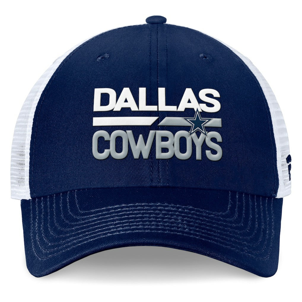 Dallas Cowboys Fundamentals Trucker Adjustable Hat - Navy/White Hats