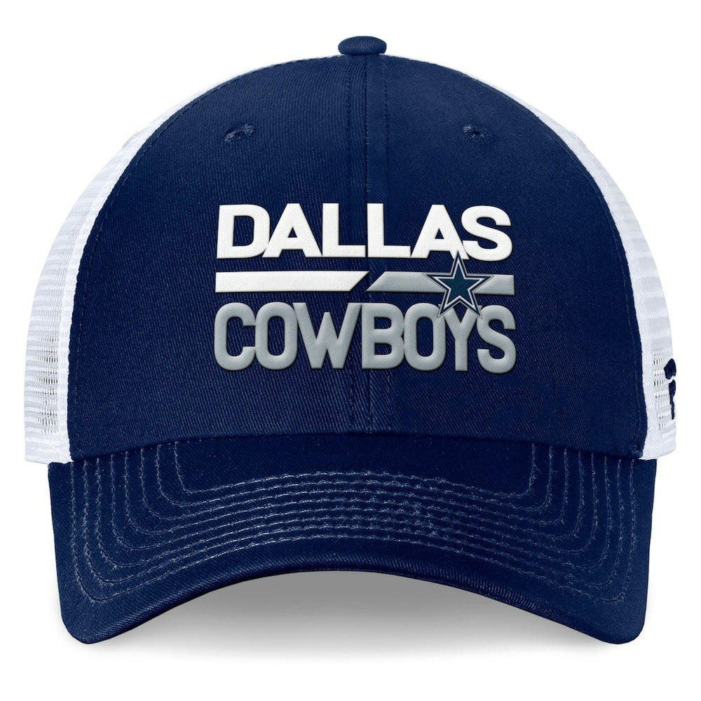 Dallas Cowboys Fundamentals Trucker Adjustable Hat - Navy/White Hats