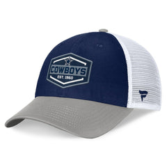 Dallas Cowboys Bench Trucker Adjustable Hat - Navy/Gray Hats