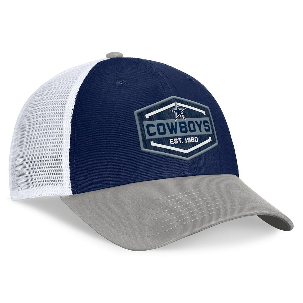 Dallas Cowboys Bench Trucker Adjustable Hat - Navy/Gray Hats