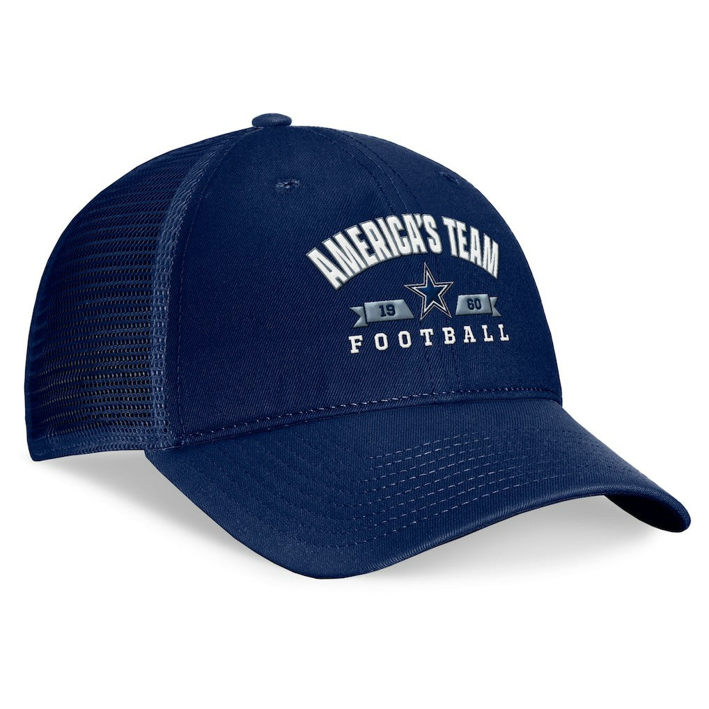 Dallas Cowboys Fundamentals Timeout Trucker Adjustable Hat - Navy Hats