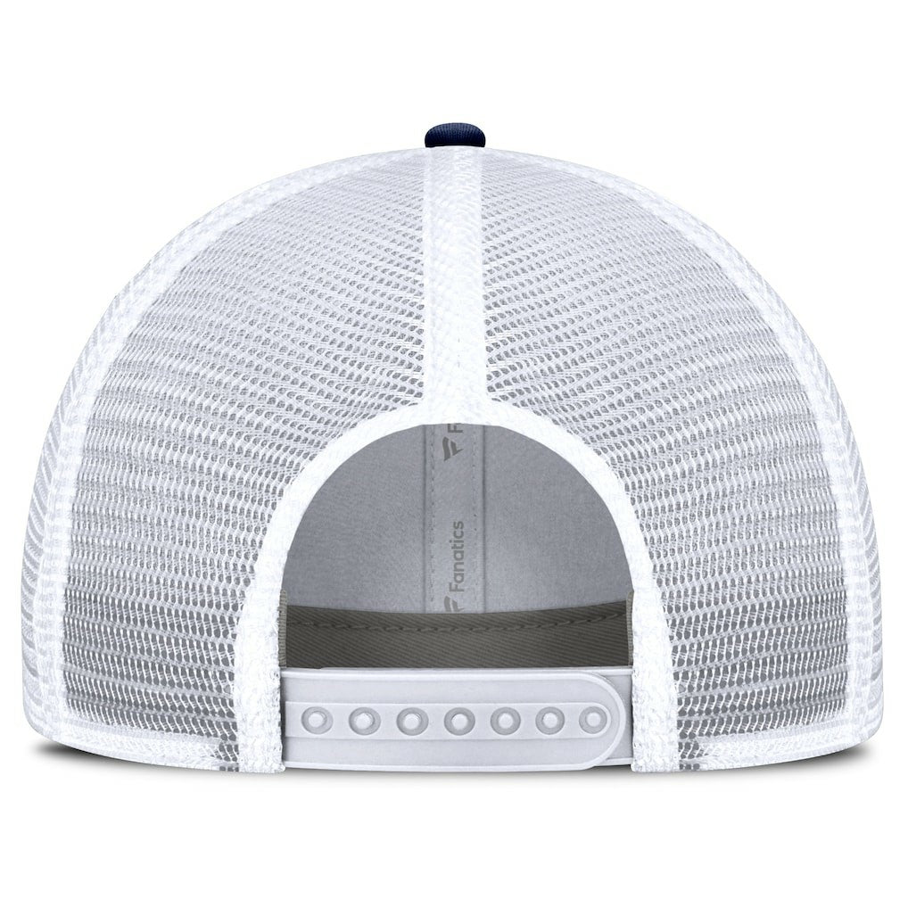 Dallas Cowboys Fundamentals Flawless Stripe Trucker Adjustable Hat - White/Navy Hats