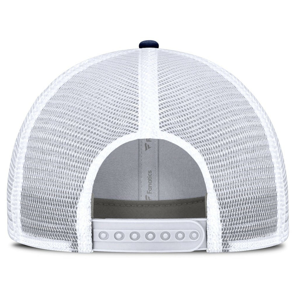 Dallas Cowboys Fundamentals Flawless Stripe Trucker Adjustable Hat - White/Navy Hats